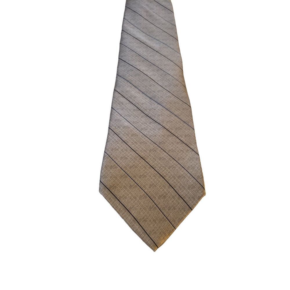 Nautica Luxury Gold Striped Classic Designer Neck Tie 100% Silk Office Church